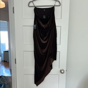 Elegant Brown Asymmetrical Skirt